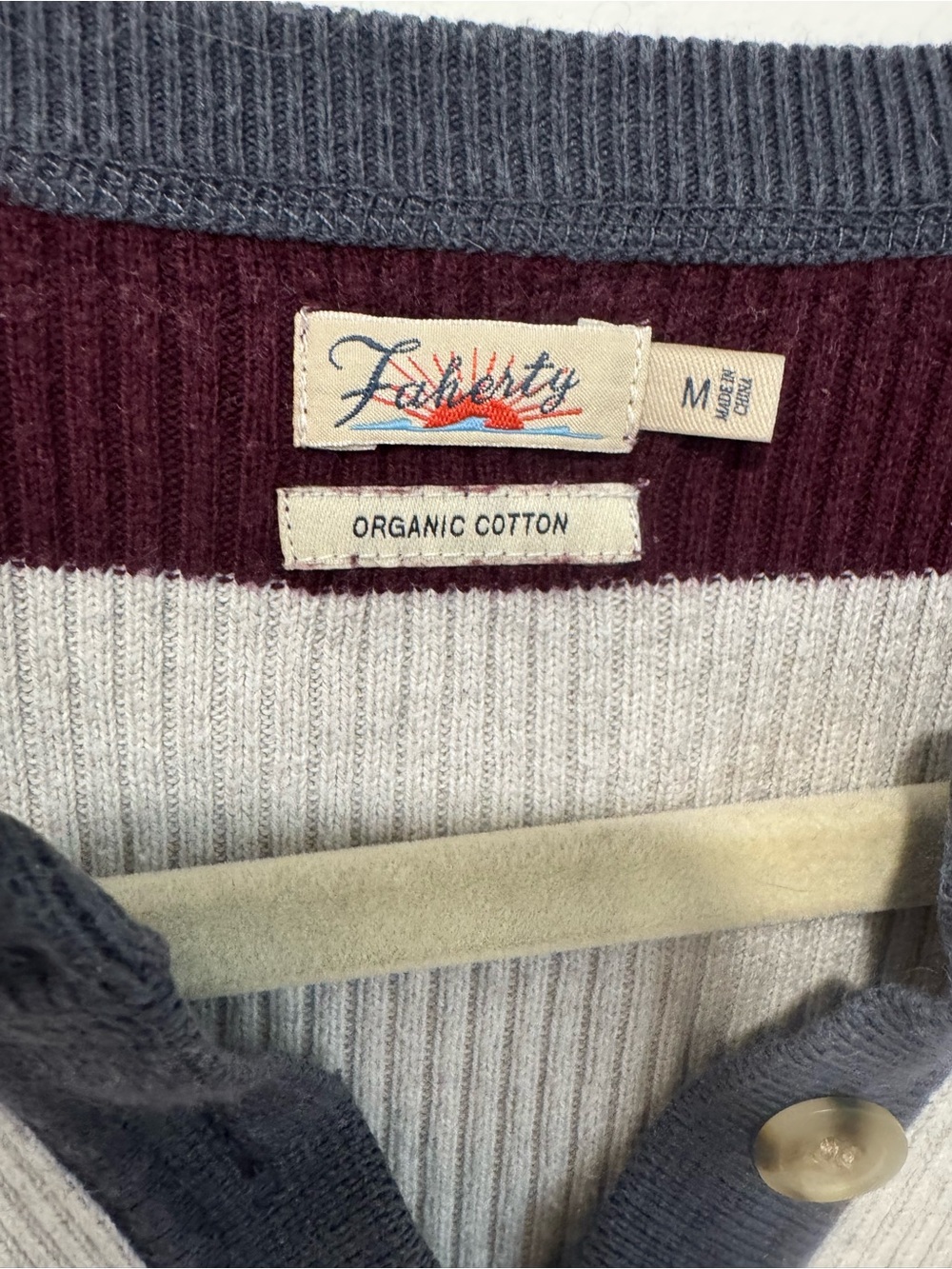Faharty Mikki Organic Cotton & Cashmere Henley Top - Picture 4 of 6
